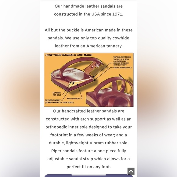 PiperSandals original style men’s size 8.5 hand made in San Antonio Texas - Picture 11 of 13